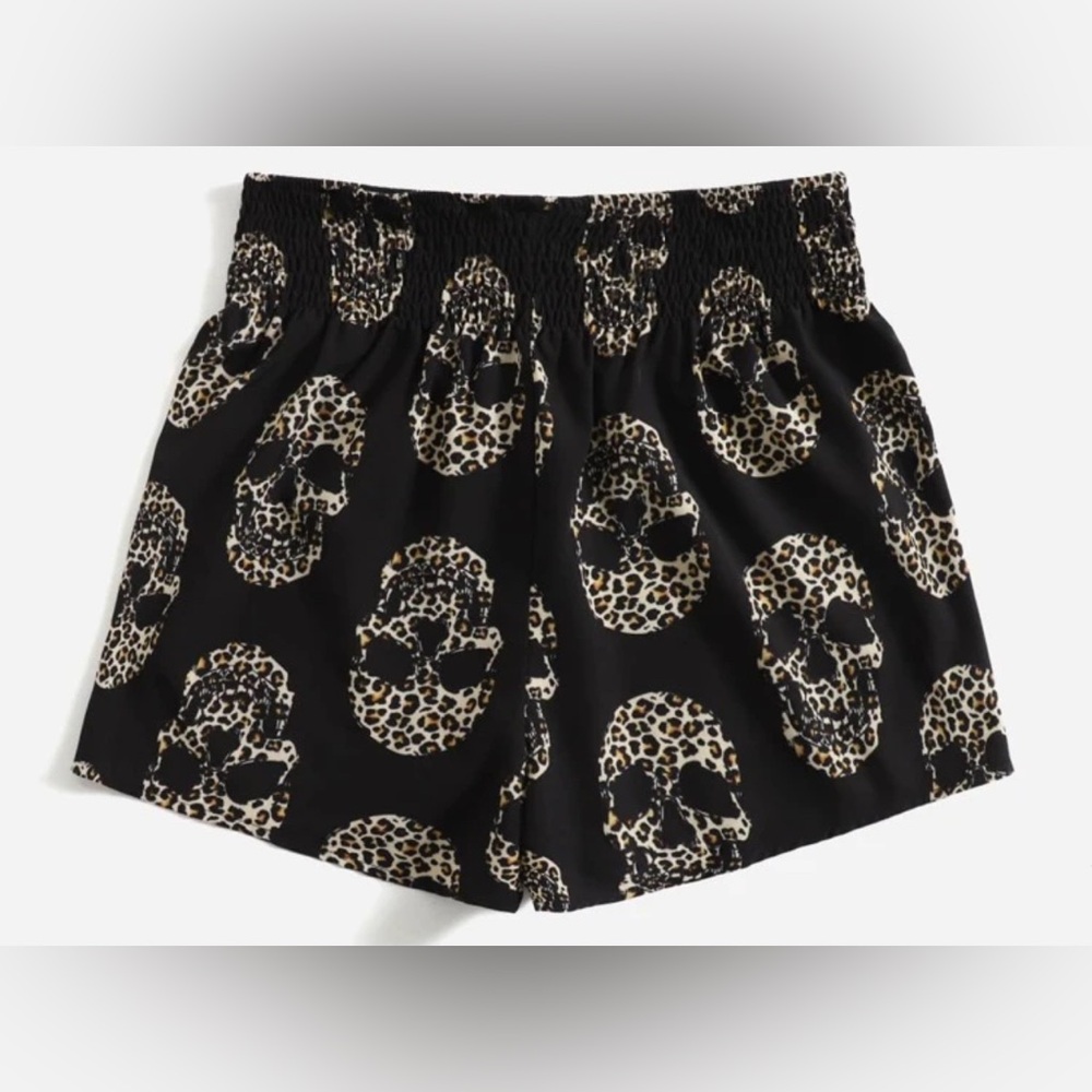 Leopard Skull Print Women's Shorts
